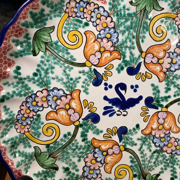 BEAUTIFUL HAND CRAFTED MEXICAN DISPLAY PLATE (EUC) - Picture 4 of 9